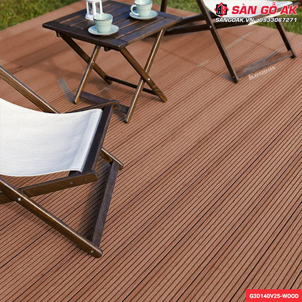 Công trình thực tế sàn gỗ nhựa Galawood vân gỗ 3D - vân sọc màu Wood