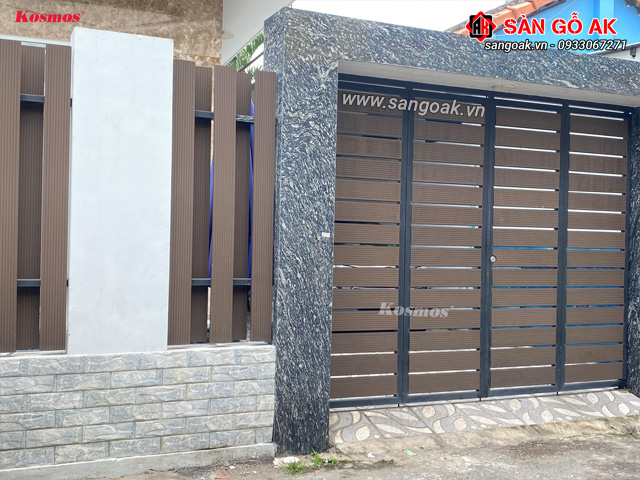 Sàn gỗ nhựa còn được sử dụng để còn được dùng để làm cửa cổng và hàng rào