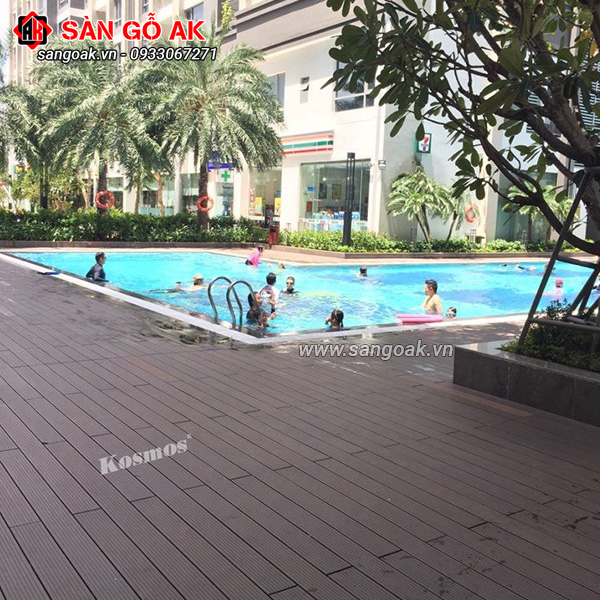 Sản phẩm có khả năng chống thấm nước tốt nên thích hợp lát sàn hồ bơi