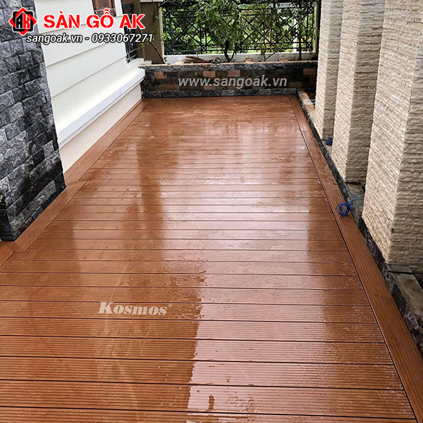 Sản phẩm có khả năng chống thấm nước tốt nên thích hợp lát sàn bên thềm nhà