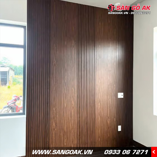 Công trình ốp tường kết hợp tấm lam sóng và Nano K9-929