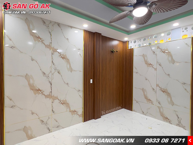 Tấm PVC228 có bề mặt vân đá chân thật tạo sự gần hơn với thiên nhiên