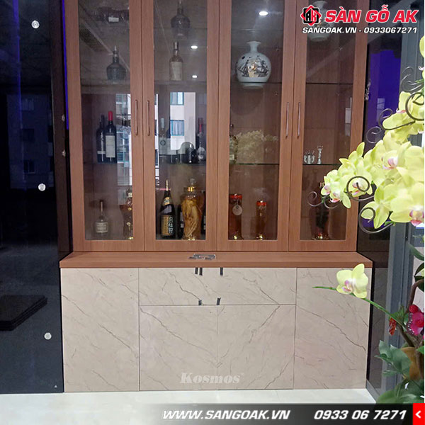 Tấm PVC2002 vân đá cũng có thể sử dụng để ốp tủ nội thất