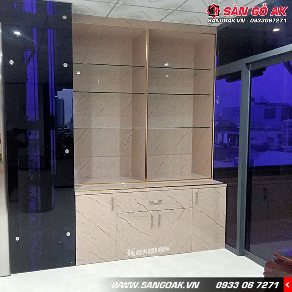 Tấm PVC2002 vân đá thường được sử dụng nhiều trong trang trí nội thất