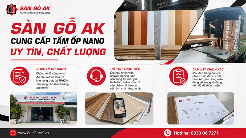SÀN GỖ AK - công ty cung cấp tấm ốp Nano uy tín, chất lượng