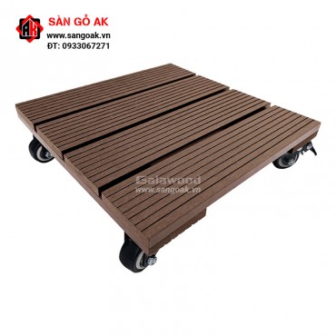 Đế lót chậu cây gỗ nhựa hình vuông DCCV Coffee
