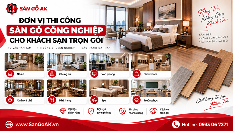 Đơn Vị Thi Công Sàn Gỗ Công Nghiệp Cho Khách Sạn Trọn Gói, Uy Tín 