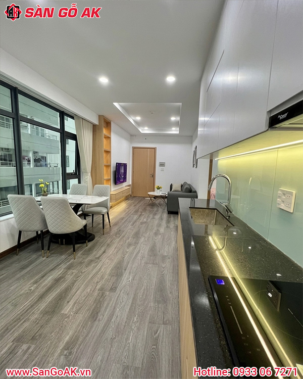 Sàn Gỗ Công Nghiệp Cho Phòng Bếp Chung Cư Hiện Đại