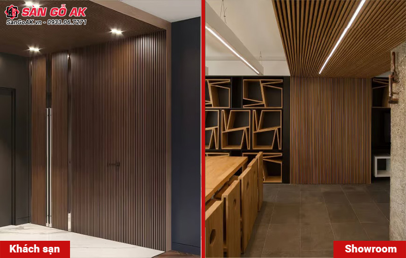 Hình lam sóng than tre trang trí khách sạn, showroom
