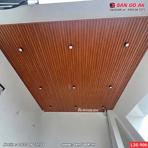 Công trình thực tế ốp trần sang trọng, ấn tượng với lam sóng L3S-906