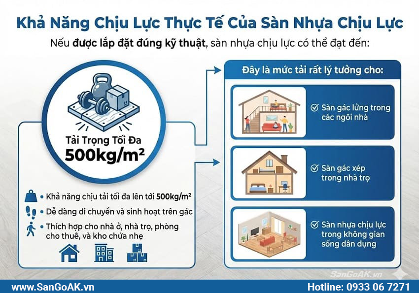 Khả Năng Chịu Lực Thực Tế Của Sàn Nhựa Chịu Lực