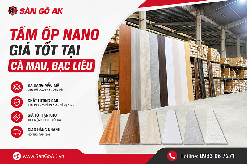 Kho Cung Cấp Tấm Ốp Nano Giá Tốt Tại Cà Mau, Bạc Liêu