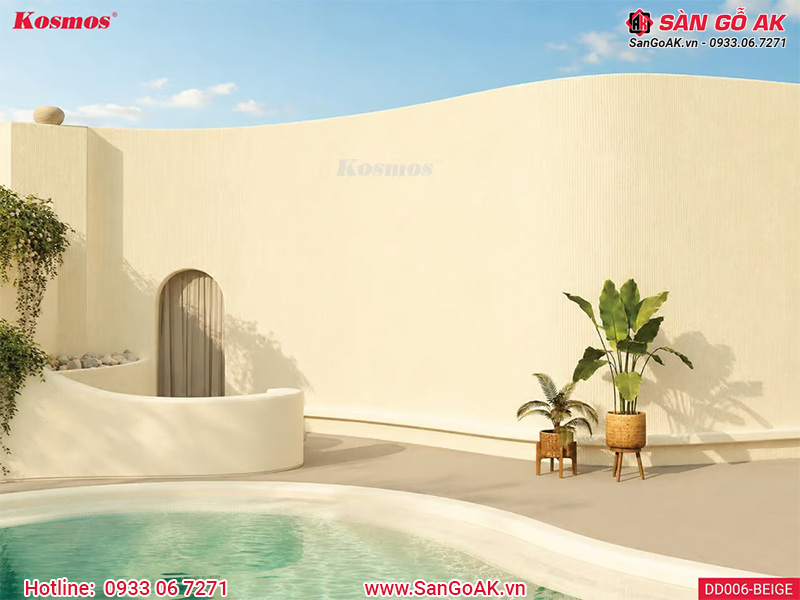 Không gian resort thêm ấn tượng với tấm ốp đá dẻo DD006-BEIGE
