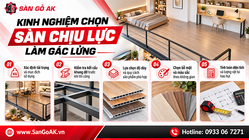 Kinh Nghiệm Chọn Sàn Nhựa Chịu Lực Làm Gác Lửng