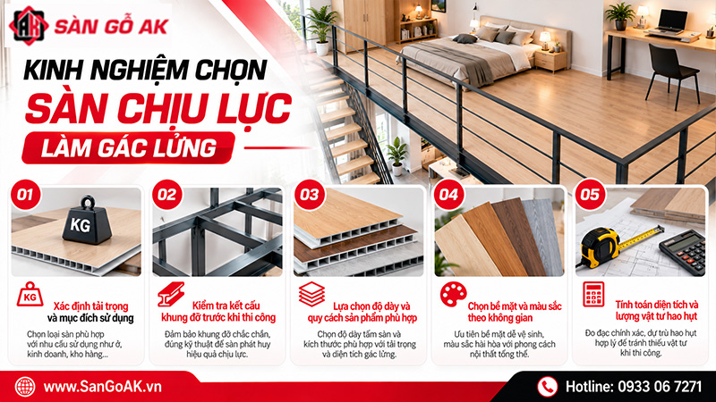 Kinh Nghiệm Chọn Sàn Nhựa Chịu Lực Làm Gác Lửng