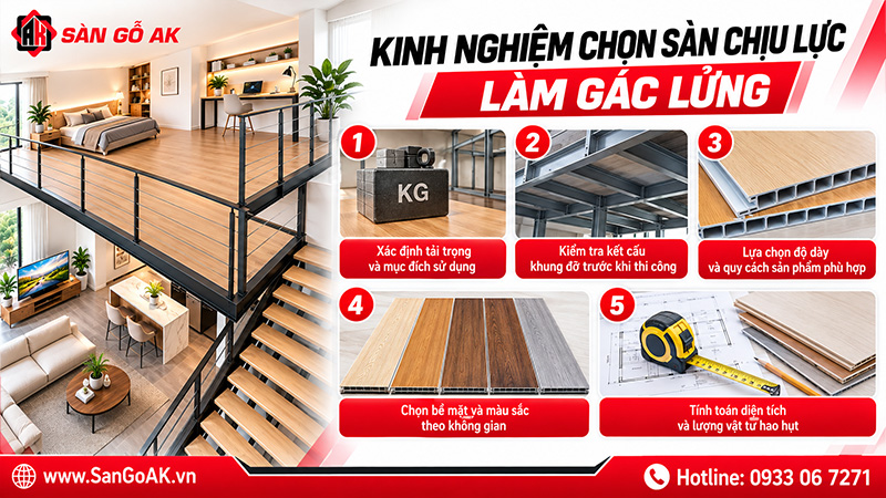 Kinh Nghiệm Chọn Sàn Nhựa Chịu Lực Làm Gác Lửng