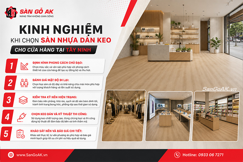 Kinh nghiệm khi chọn sàn nhựa cho cửa hàng