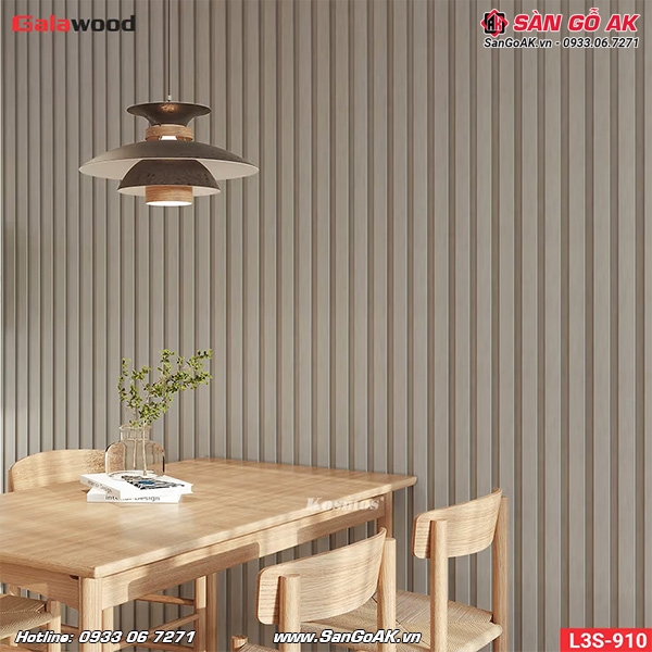 Lam sóng L3S-910 màu xám nhạt tạo cảm giác ấm cúng, sang trọng cho không gian nội thất