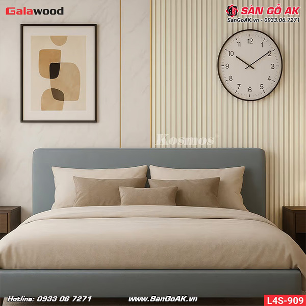 Ốp vách đầu giường phòng ngủ sang trọng với lam sóng Galawood L4S-909