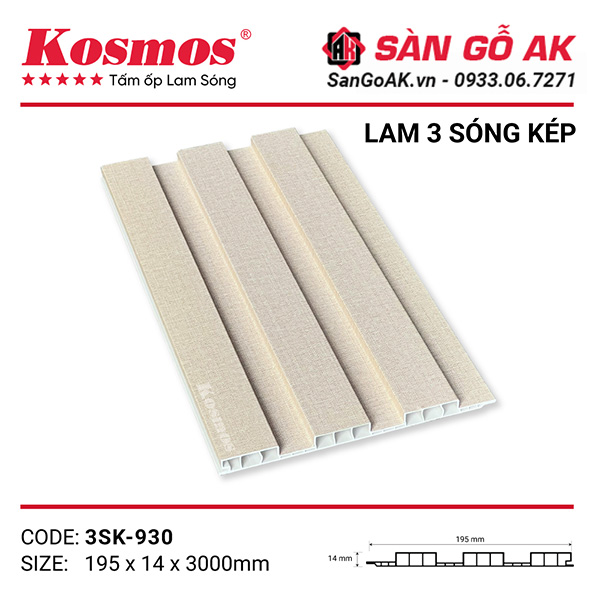 Thông số ấn tượng của tấm ốp lam sóng Kosmos 3SK-930
