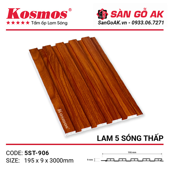 Lam sóng 5ST-906 có khả năng chống nước, chống mối mọt và dễ thi công