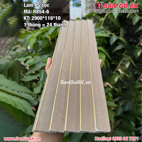 Lam sóng PS sọc màu nâu sang trọng, vừa đẹp vừa bền