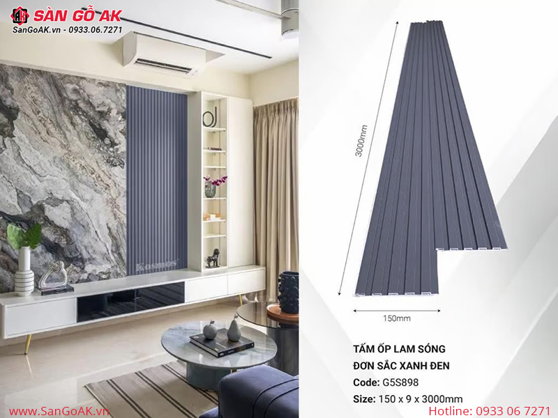 Sàn Gỗ AK - Nơi cung cấp lam sóng than tre Galawood G5S898 xanh đen