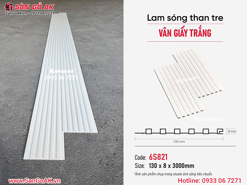 Thông số lam sóng than tre vân giấy trắng Kosmos 6S821