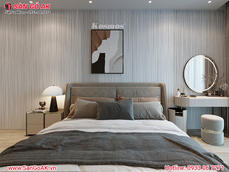 Lam sóng 6S101 ốp vách đầu giường phòng ngủ sang trọng