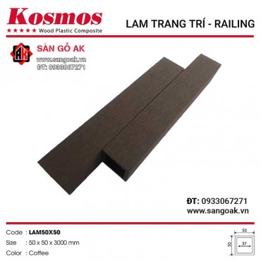 Thanh lam gỗ nhựa ngoài trời Kosmos - LAM50X50 Coffee