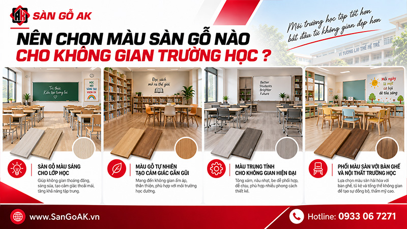 Nên Chọn Màu Sàn Gỗ Nào Cho Không Gian Trường Học