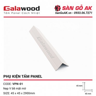 Nẹp V Góc Ngoài Phụ Kiện Tấm Panel VPN-01 Màu Trắng Mờ