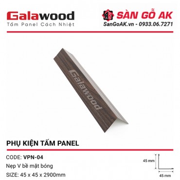 Nẹp V Góc Ngoài Phụ Kiện Tấm Panel VPN-04 Màu Nâu Walnut