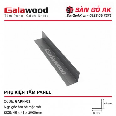 Nẹp Góc Trong Phụ Kiện Tấm Panel GAPN-02 Màu Xám Mờ