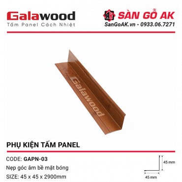 Nẹp Góc Trong Phụ Kiện Tấm Panel GAPN-03 Màu Cánh Gián