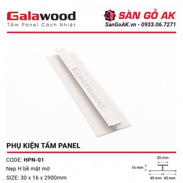 Nẹp H Nối Tấm Panel Cách Nhiệt HPN-01 Màu Trắng Mờ