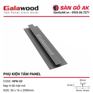 Nẹp H Nối Tấm Panel Cách Nhiệt HPN-02 Màu Xám Mờ