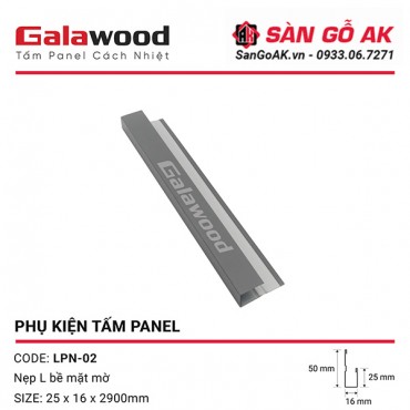 Nẹp L Kết Thúc Tấm Panel Cách Nhiệt LPN-02 Màu Xám Mờ