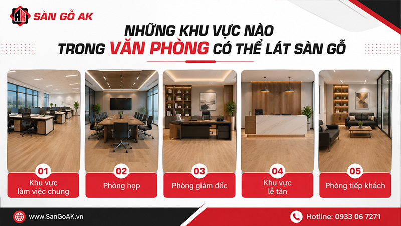 Những Khu Vực Nào Trong Văn Phòng Có Thể Lát Sàn Gỗ
