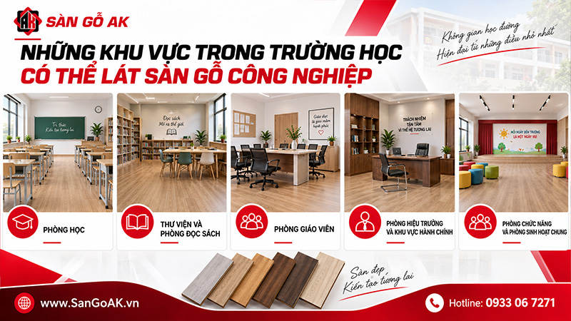 Những Khu Vực Trong Trường Học Có Thể Lát Sàn Gỗ Công Nghiệp