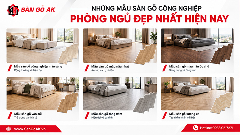 Những Mẫu Sàn Gỗ Công Nghiệp Lát Phòng Ngủ Đẹp Nhất Tại TPHCM