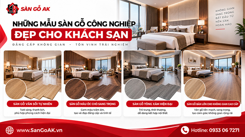 Những Mẫu Sàn Gỗ Công Nghiệp Đẹp Cho Khách Sạn