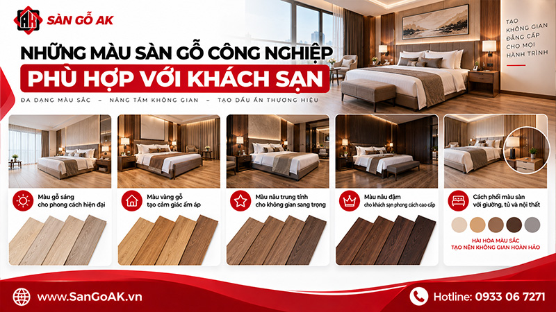 Những Màu Sàn Gỗ Công Nghiệp Phù Hợp Với Khách Sạn