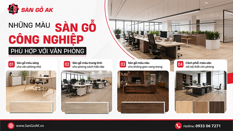 Những Màu Sàn Gỗ Công Nghiệp Phù Hợp Với Văn Phòng