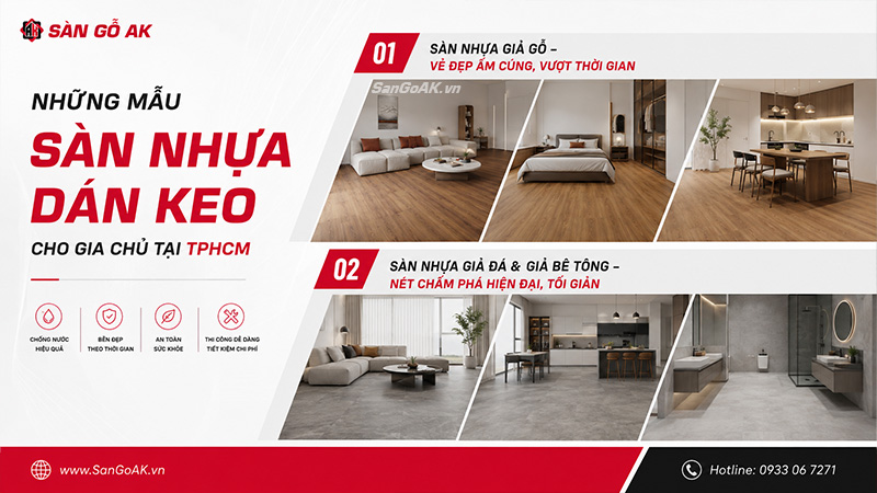 Những Mẫu Sàn Nhựa Dán Keo Cho Gia Chủ Tại TPHCM