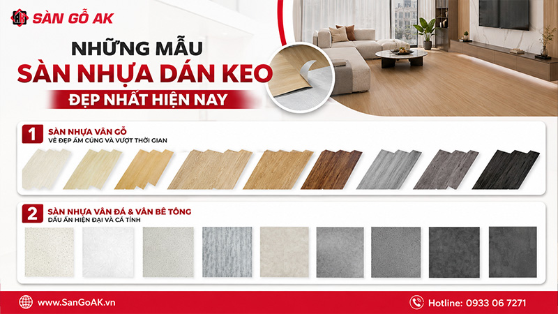 Những mẫu sàn nhựa dán keo đẹp nhất