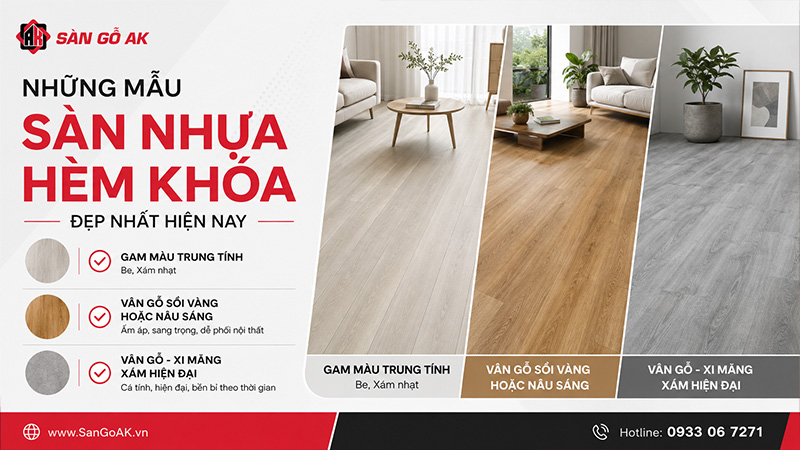 Những mẫu sàn nhựa hèm khóa đẹp nhất hiện nay 