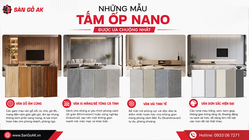 Những mẫu tấm ốp Nano được lựa chọn ở miền Tây