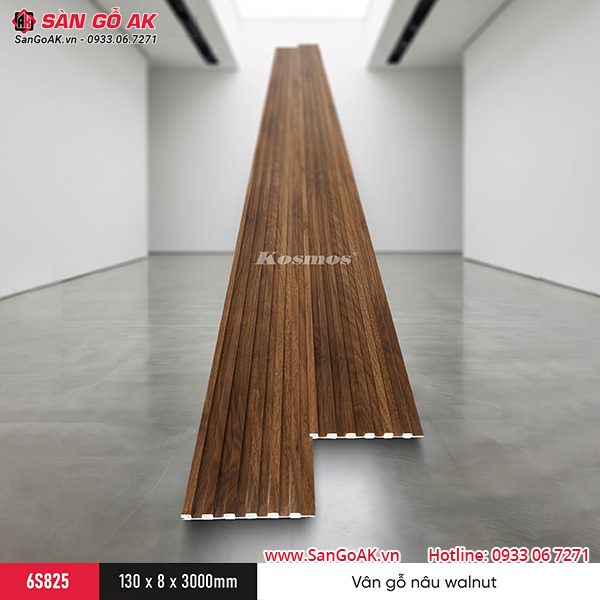 Sàn Gỗ AK - Nơi cung cấp lam sóng than tre Kosmos 6S825 vân gỗ nâu walnut