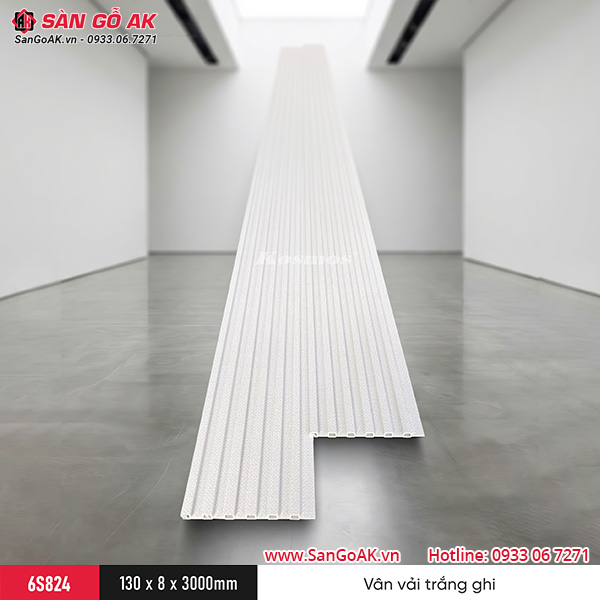 Sàn Gỗ AK - Nơi cung cấp lam sóng than tre Kosmos 6S824 vân vải trắng ghi
